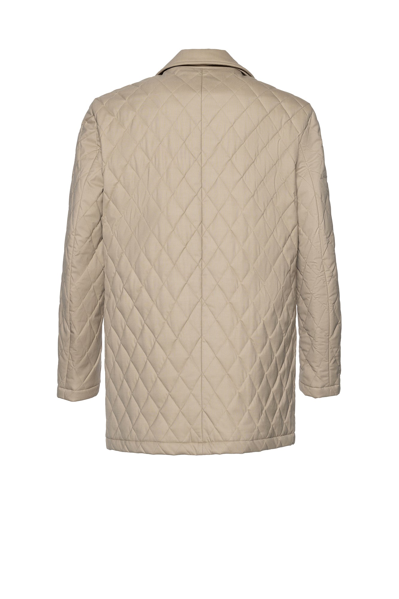 BYRON TAN DIAMOND QUILTED CARCOAT