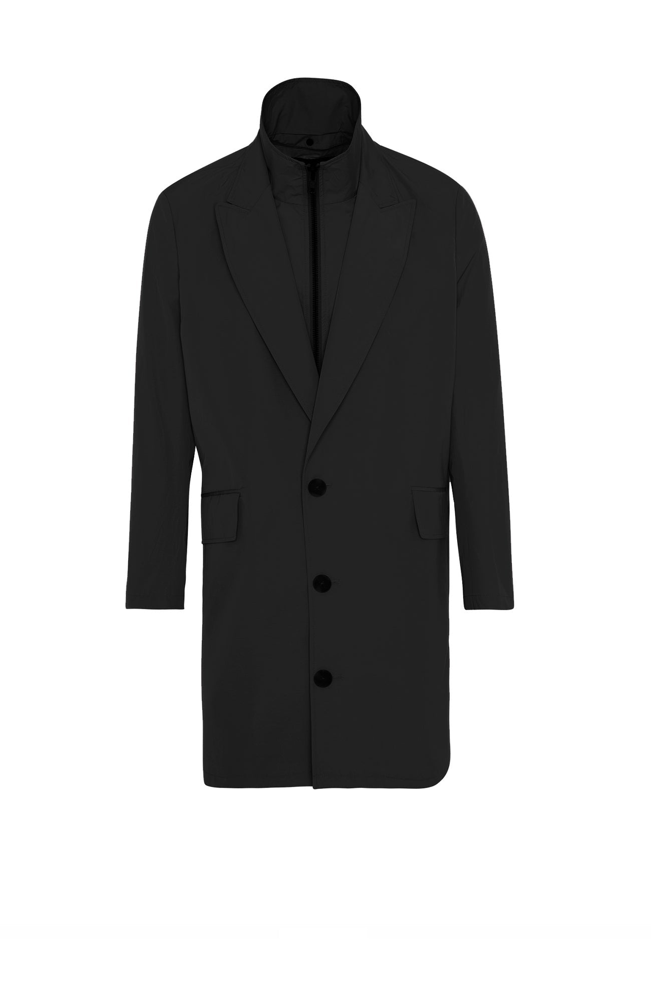 FOX WATER REPELLENT BLACK TOPCOAT