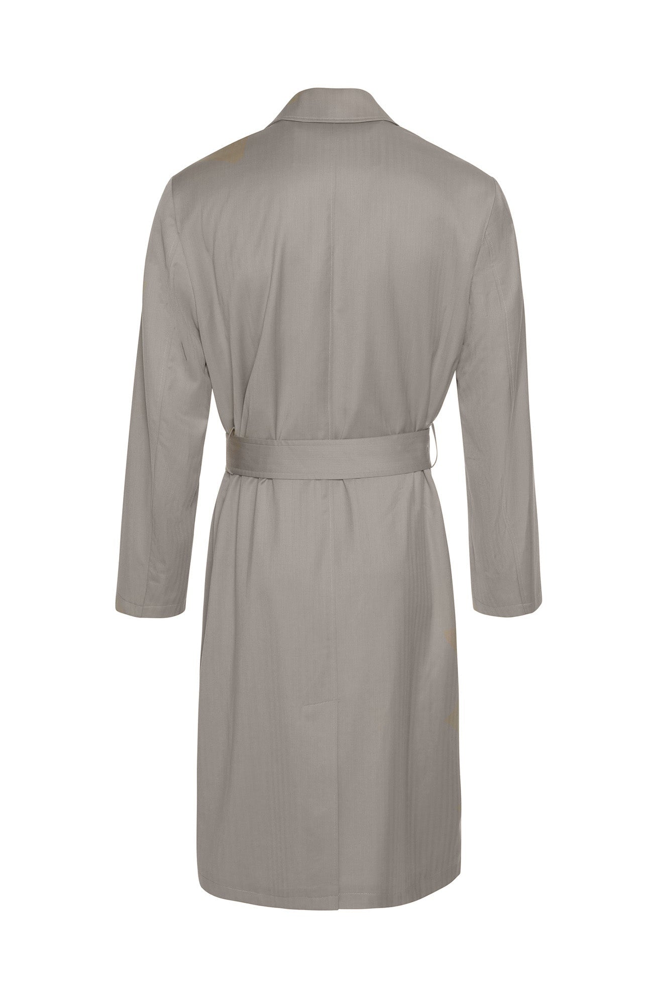 MAN RAY KHAKI HERRINGBONE SINGLE BREAST TRENCH COAT