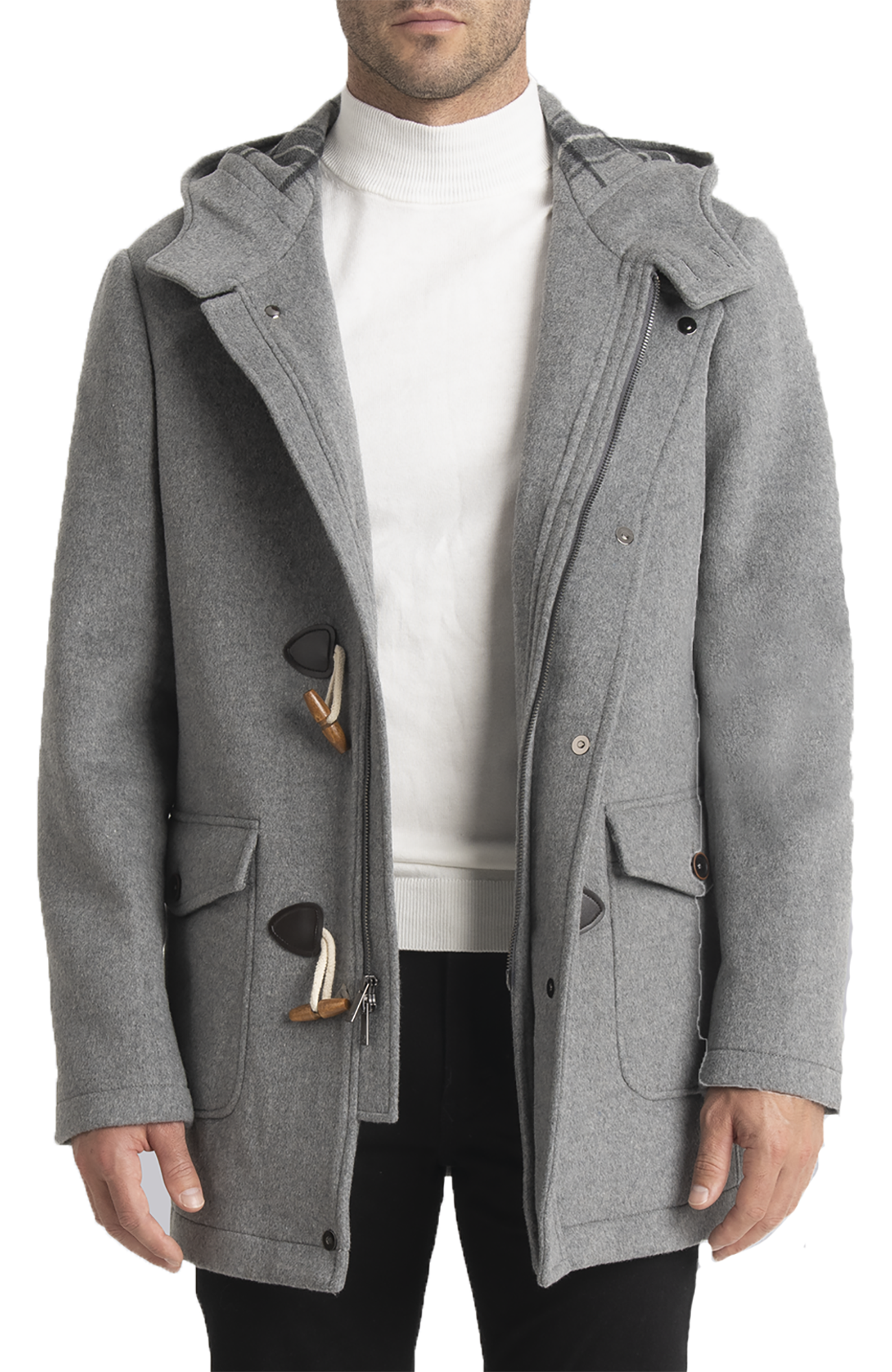 McBride Light Grey Duffle Coat