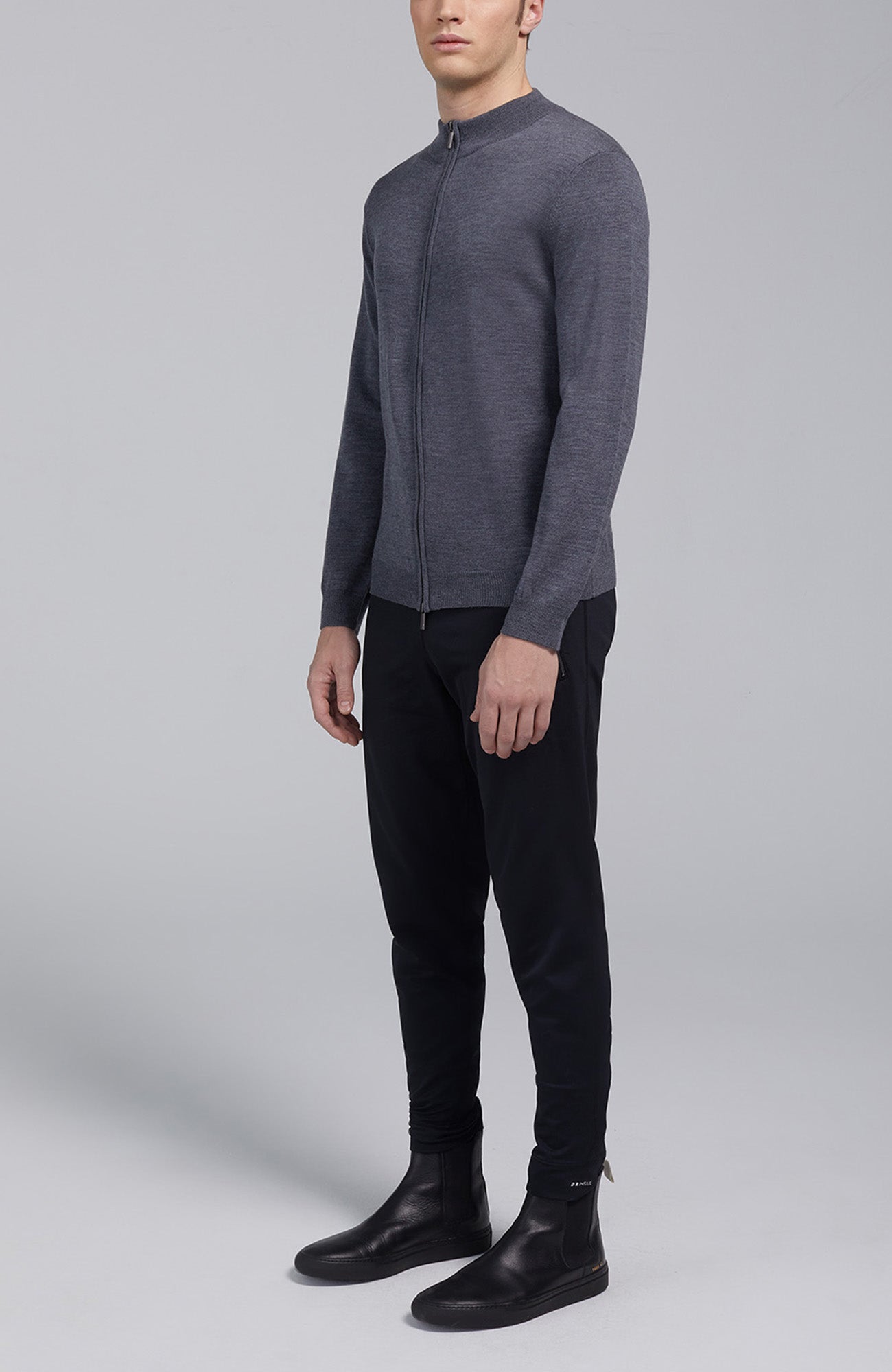 Hennessy Grey Merino Wool Sweater