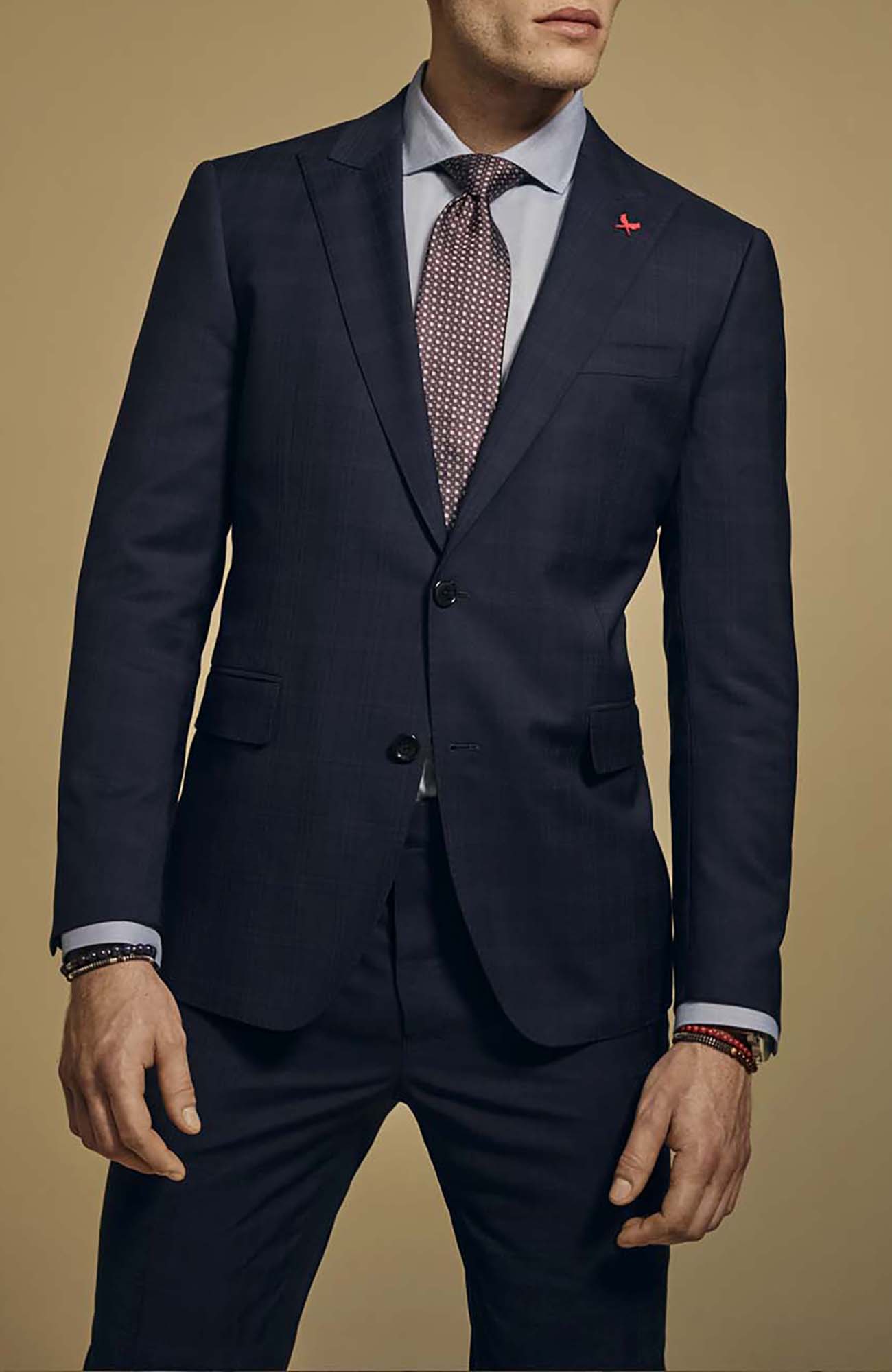 Watson Navy Plaid Italian Wool Suit