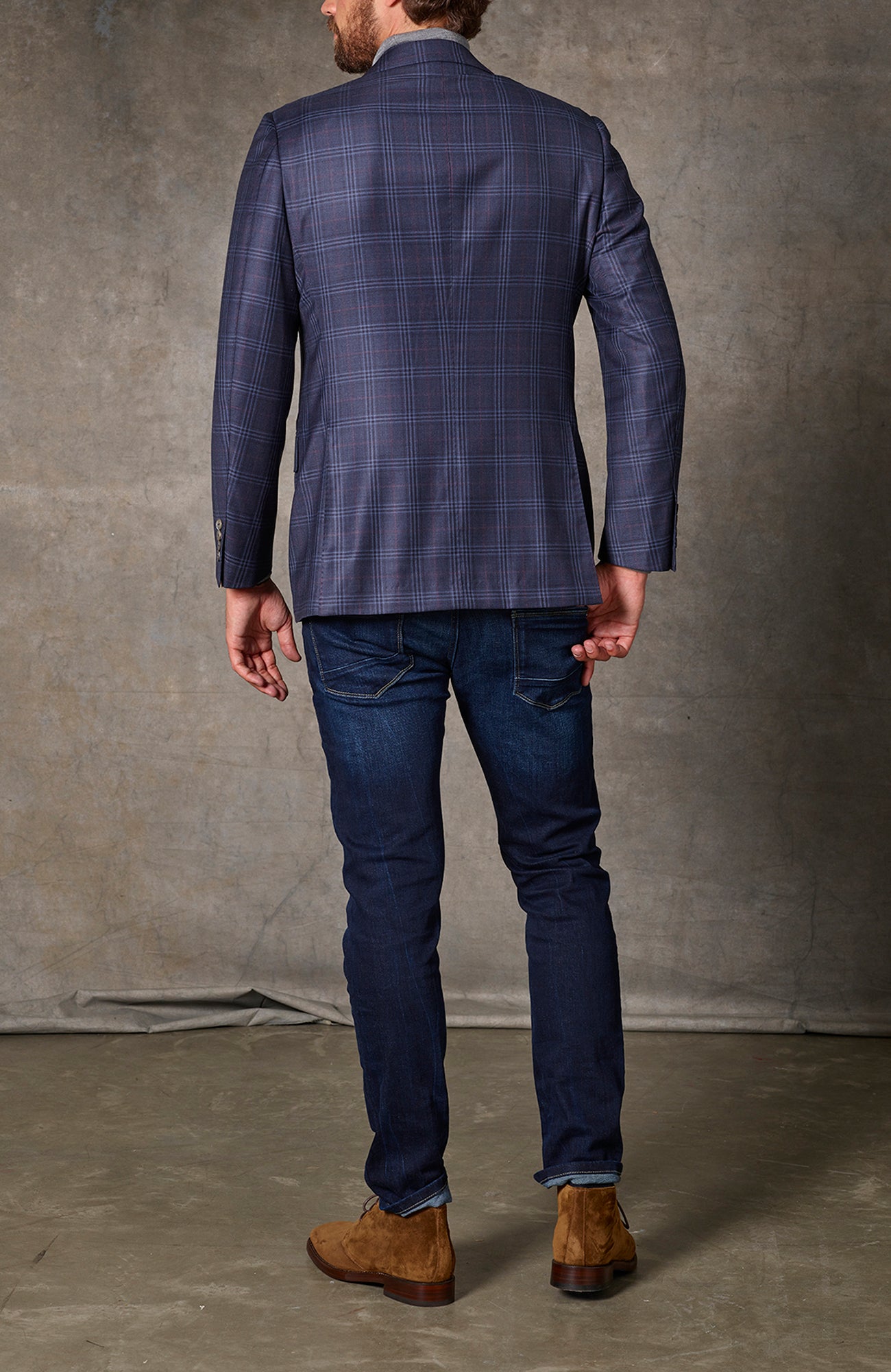 Ashton Navy Plaid Sport Coat