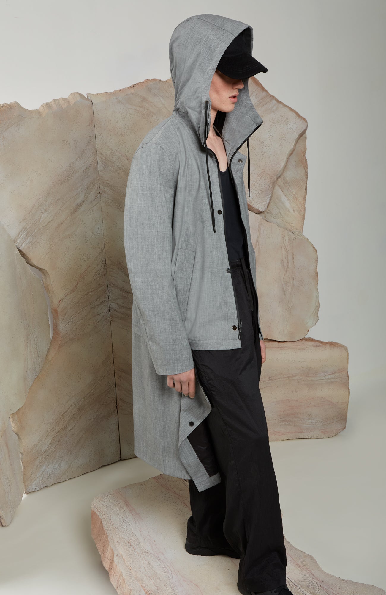 TRENT MODERN FIT LIGHT GREY WATER REPELLENT TOPCOAT