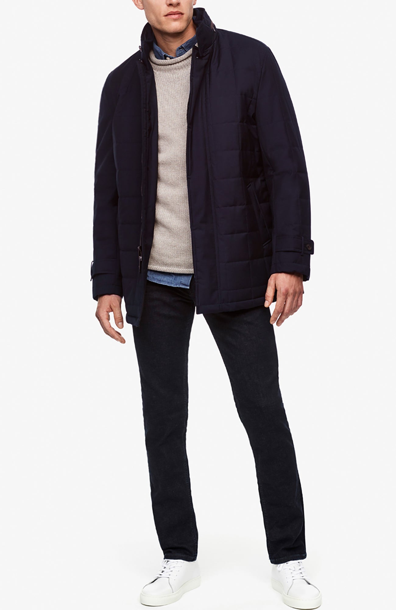 BELMONT NAVY CAR COAT