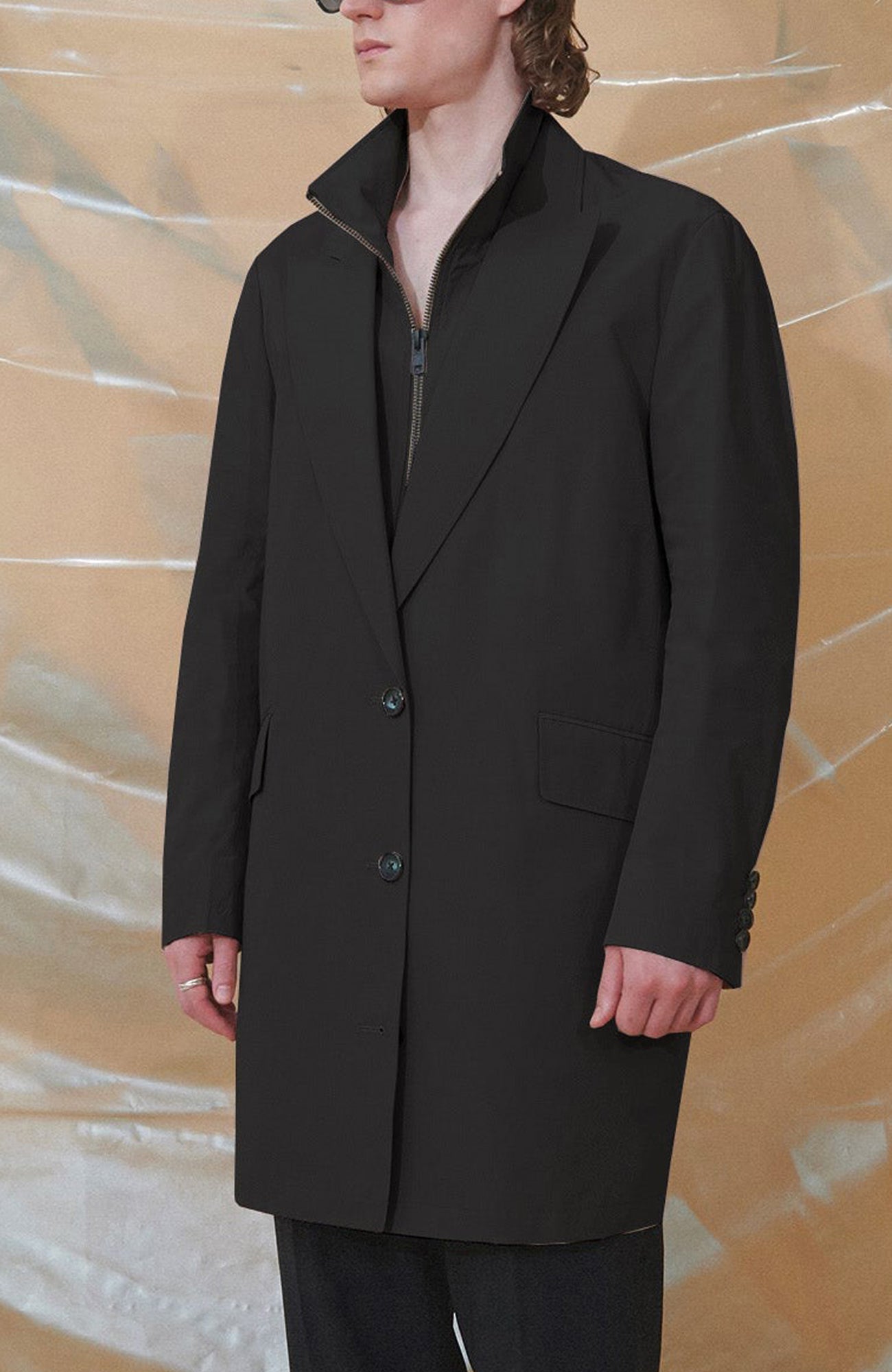 FOX WATER REPELLENT BLACK TOPCOAT