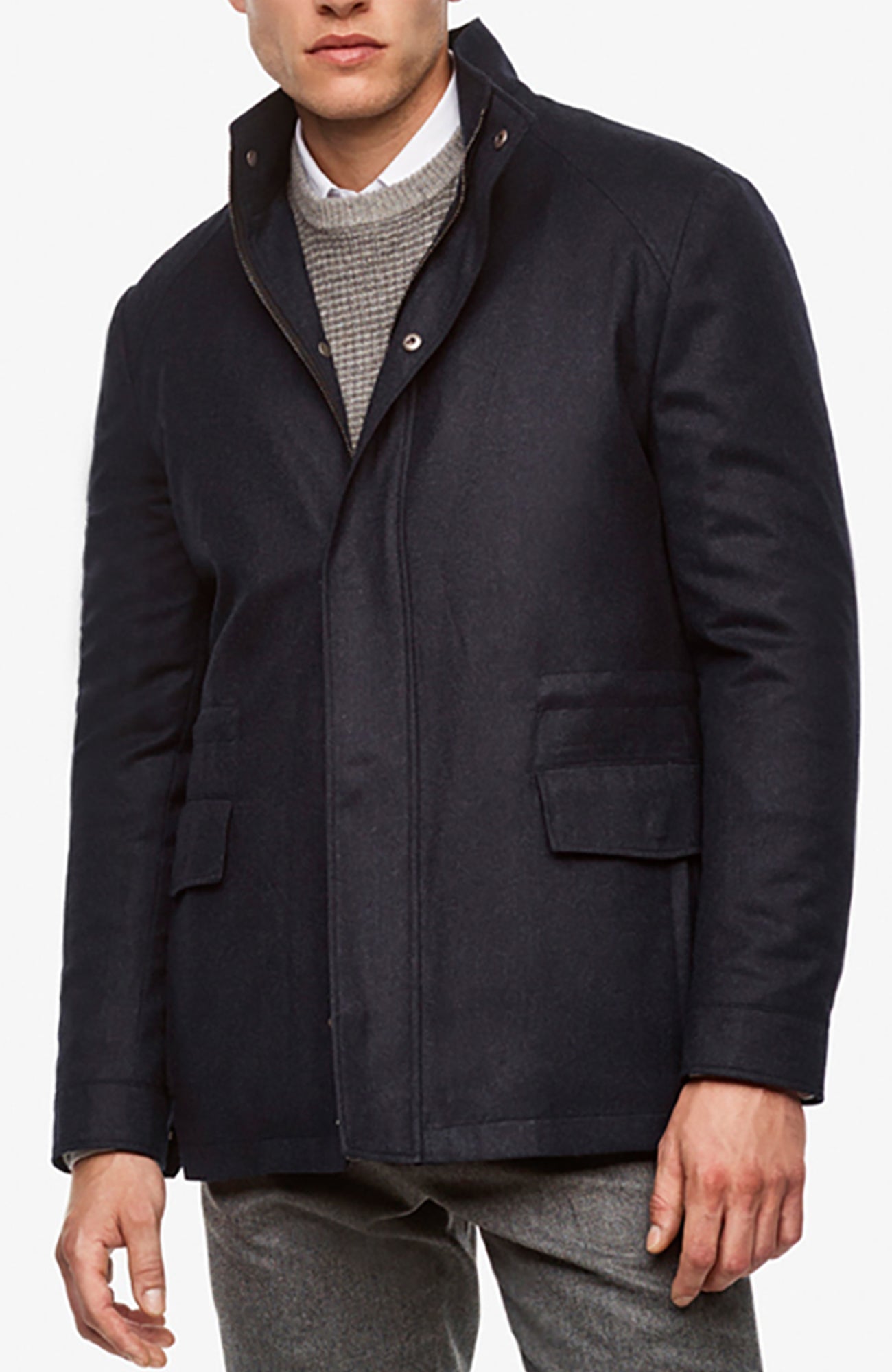 McGuire NAVY Wool Car Coat