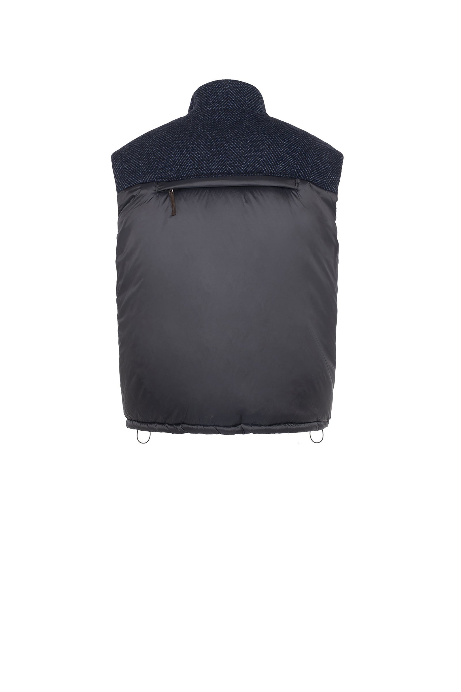 RYDER BLACK AND BLUE HERRINGBONE VEST